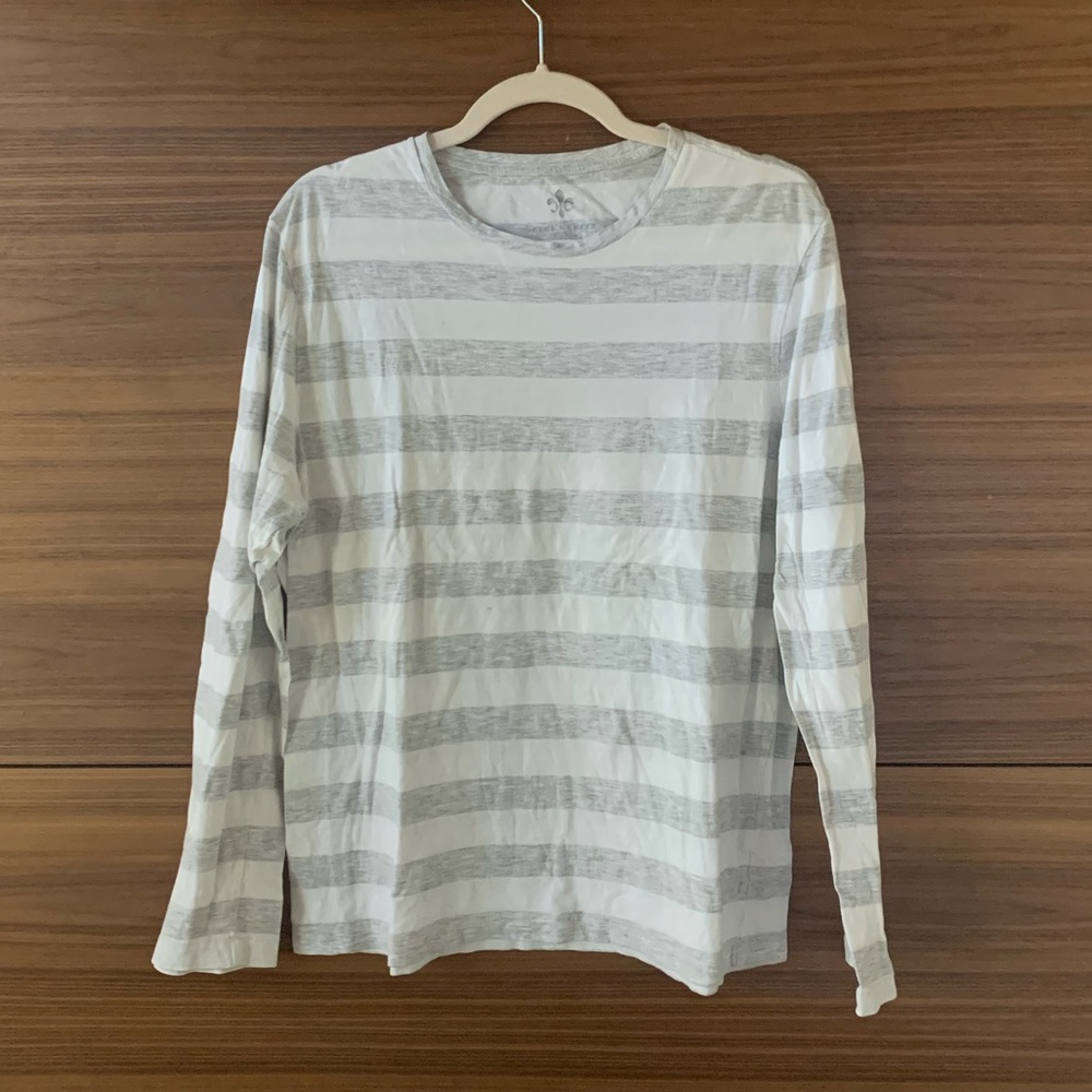 Club Monaco Long Sleeve Striped T Shirt